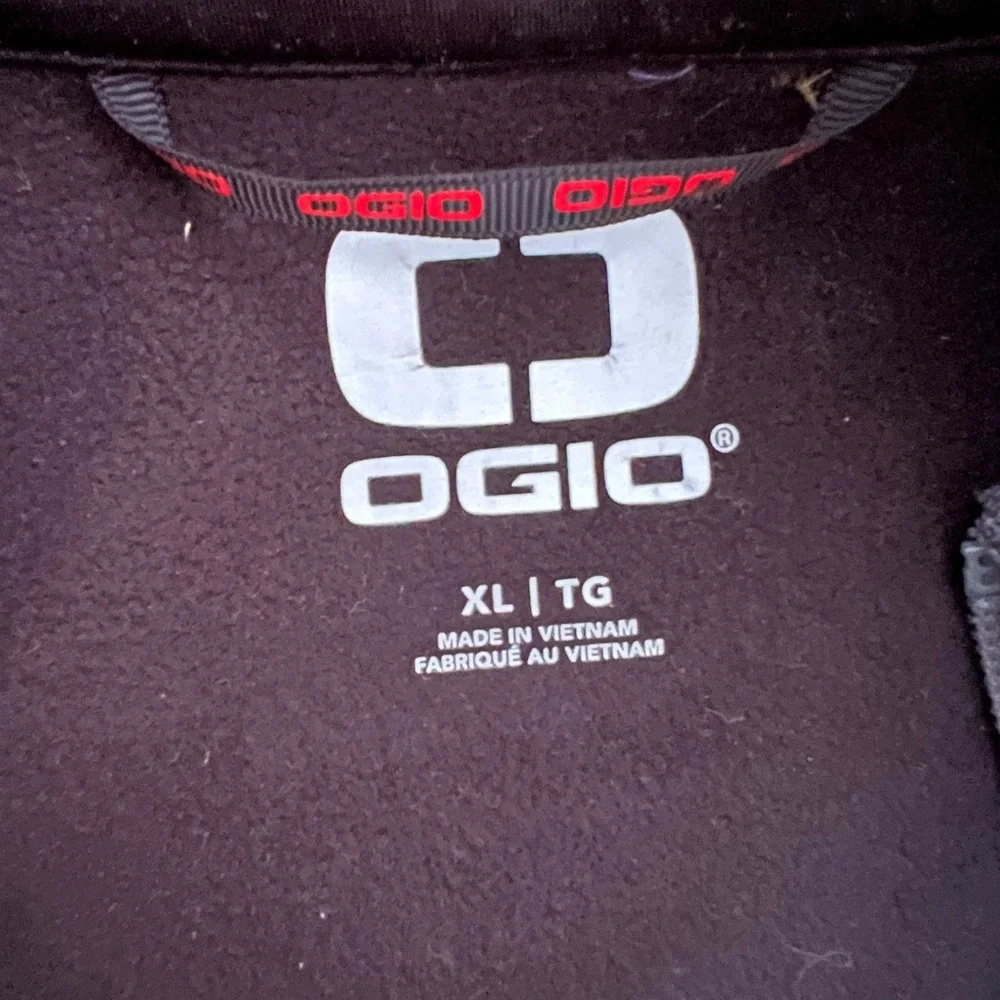 OGIO Grit Jacket Men‎ Fleece Performance Utility Cadet Collar Gray Full Zip XLT
